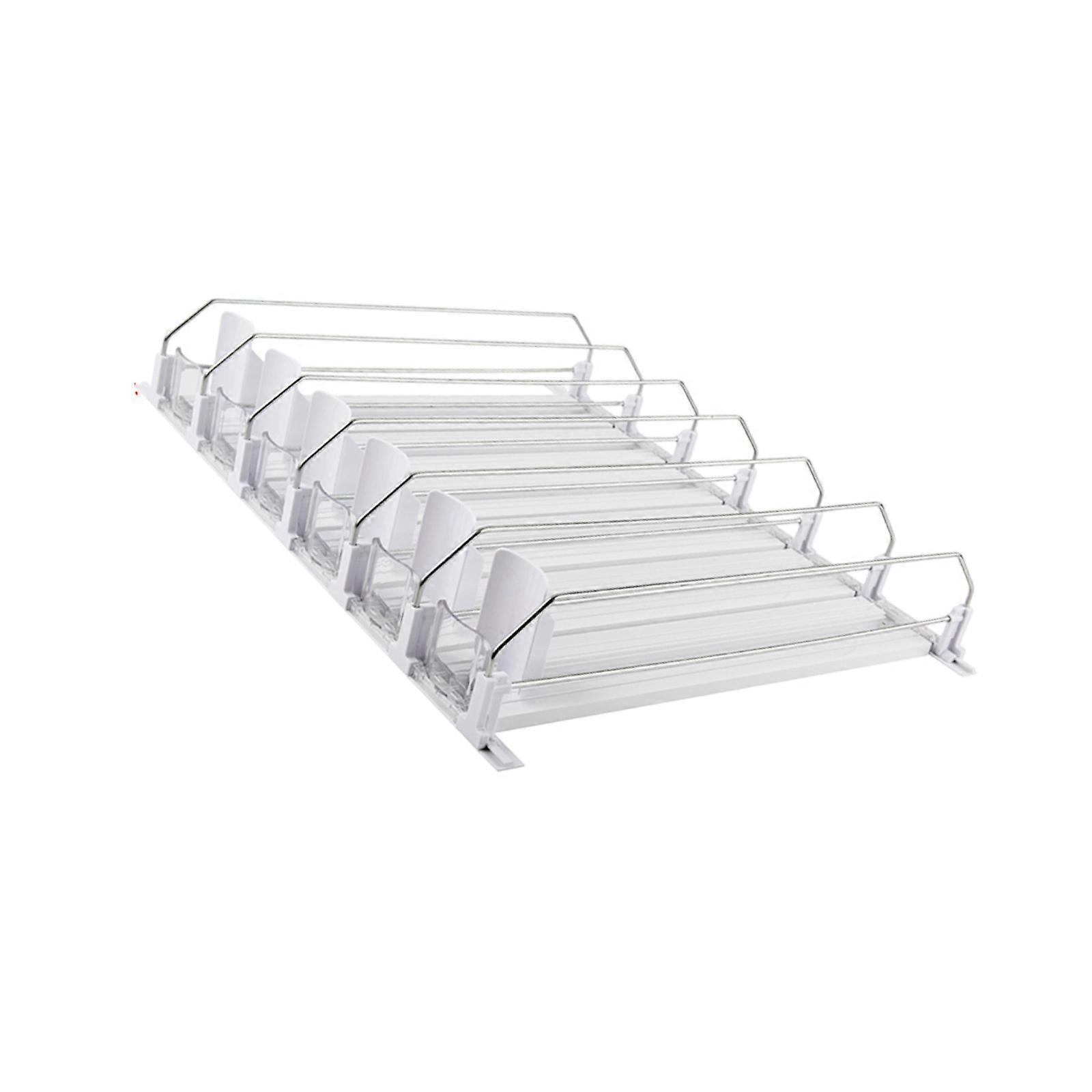 Bulk Set of 6 Auto Loading Drink Possessors Customizable Width Refrigerator Rack Accommodates Softdrinks Juices Strong Build Multicolor