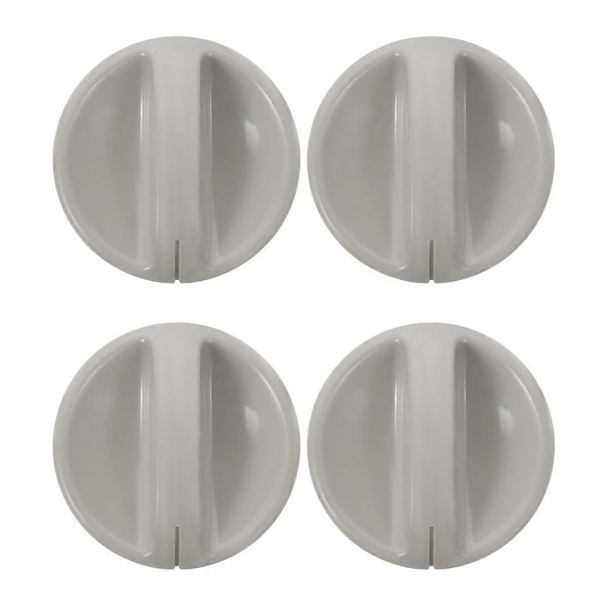 White 4 Pcs Universal Timer Knob Range Knobs Replacement Parts