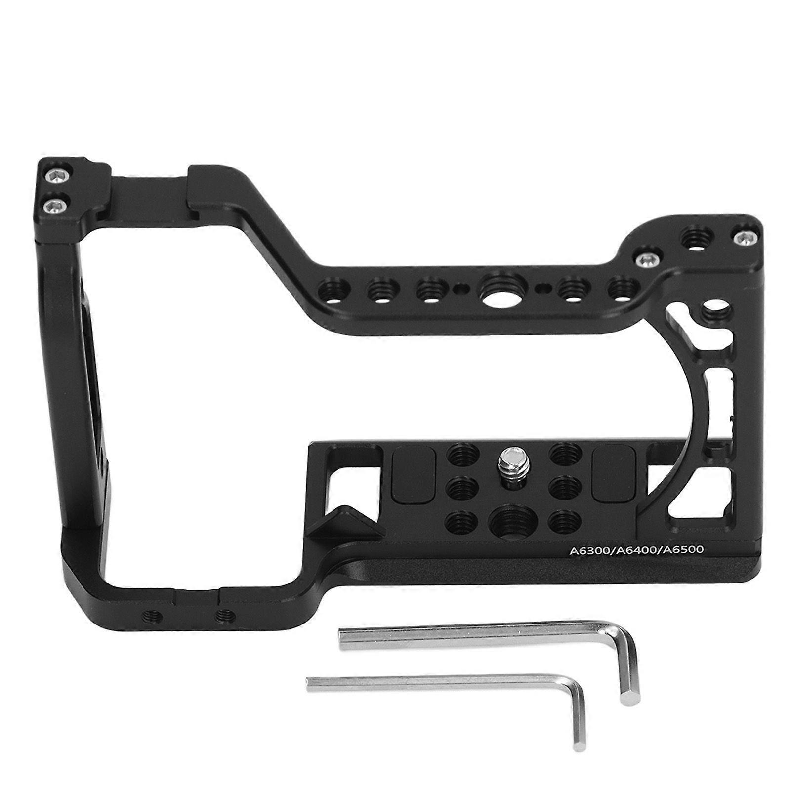 Camera Protective Frame Aluminium Alloy Antiskid Bottom Camera Cage for A6500 A6400 A6300 A6000 Photography