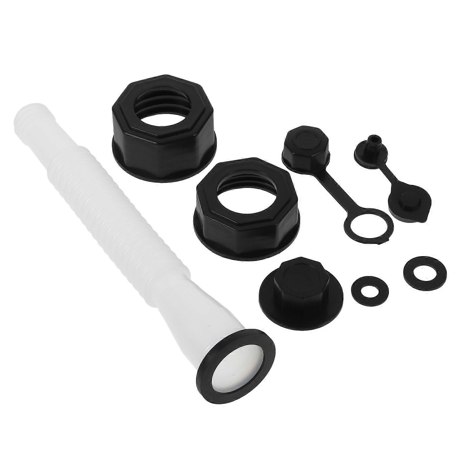 Anti-Slip Can Nozzle Replacement with Threaded Cap for 1Set Fuel Spout