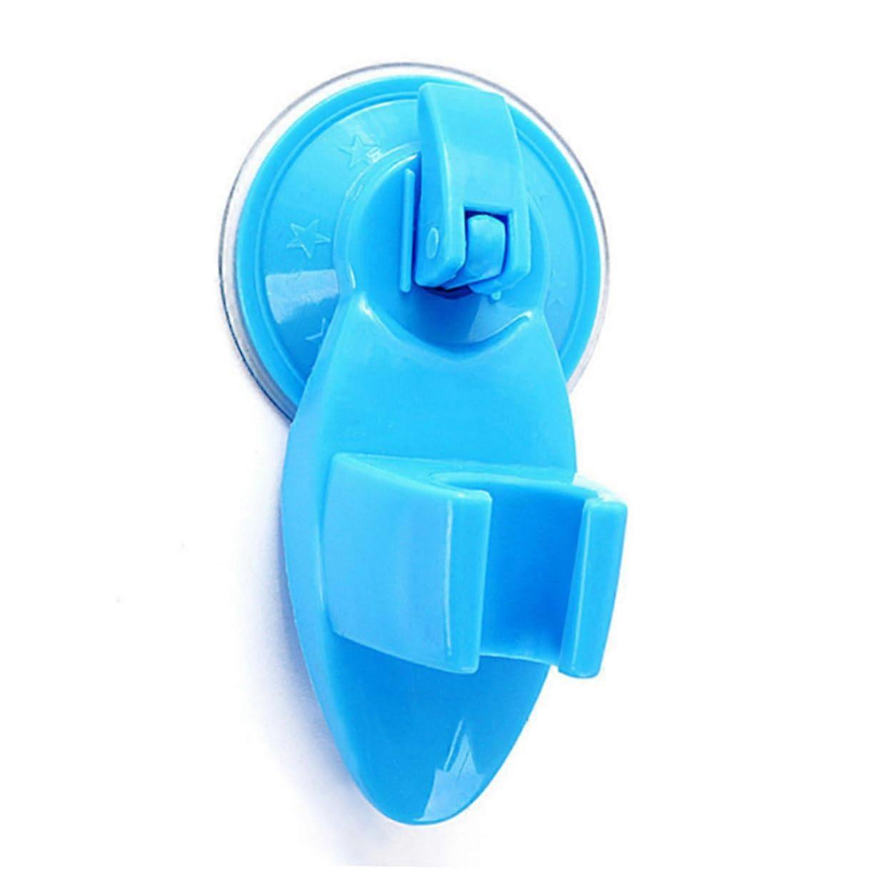 Adjustable Suction Shower Head Holder with Strong Wall Grip, No Drill Mount, Blue