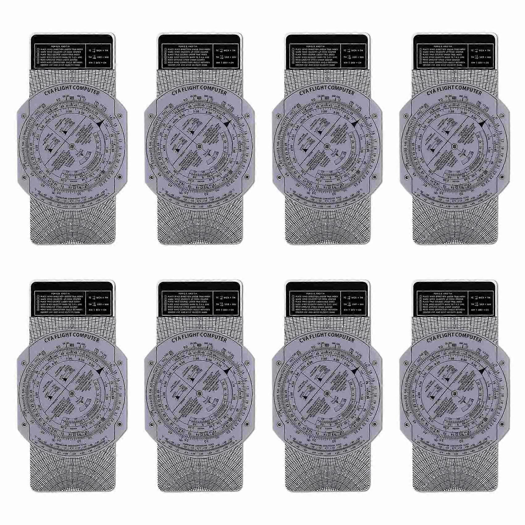 8X E6B Flight Computer Aviation Plotter Circular Slide Rule Used in Aviation Flight Training Pilot Training, Internships