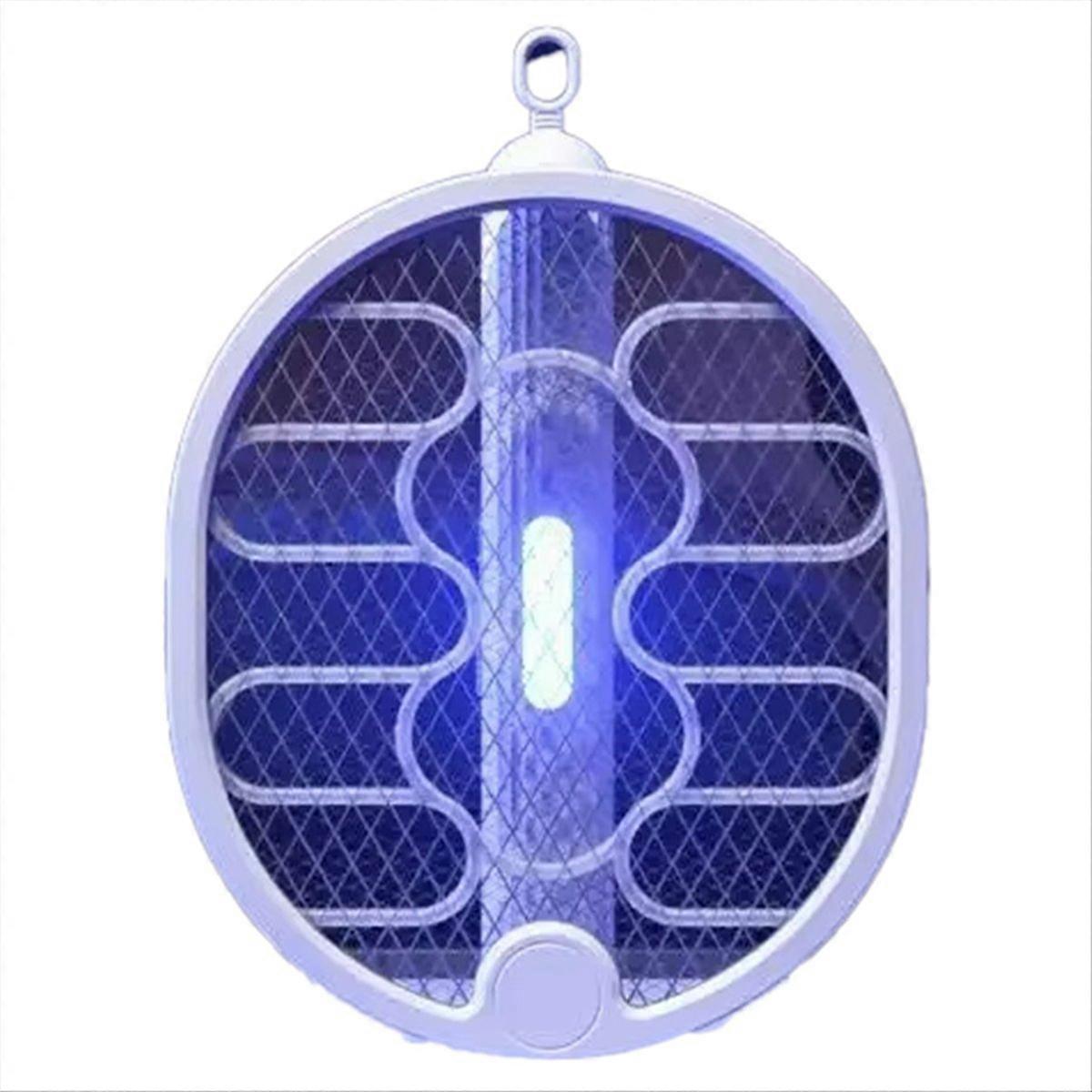 Electric Mosquito Swatter with LED Light Foldable,Dual-Function Mosquito Killing Lamp & Repellent for Camping,Home Use A
