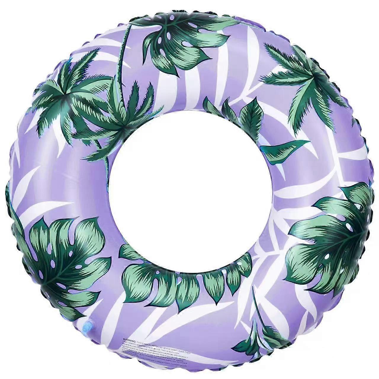 Tropical Leaf Pool Float Inflatable Swim Ring for Adults, Thick Durable Summer Pool Party Float