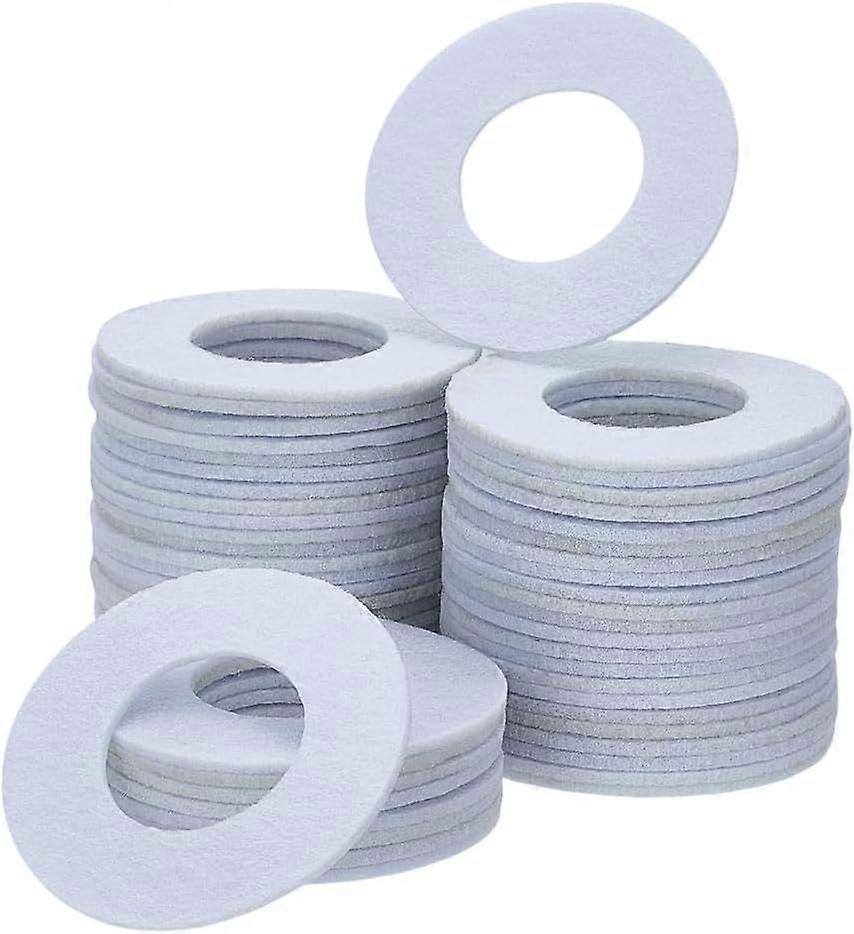 60 Pcs Mini Diffuser Refill Pads 2x0.08inch White Hollow Circle Essential Oil Wool Refill Pad Replacement Pads for Humidifiers Air Purifiers and Essen