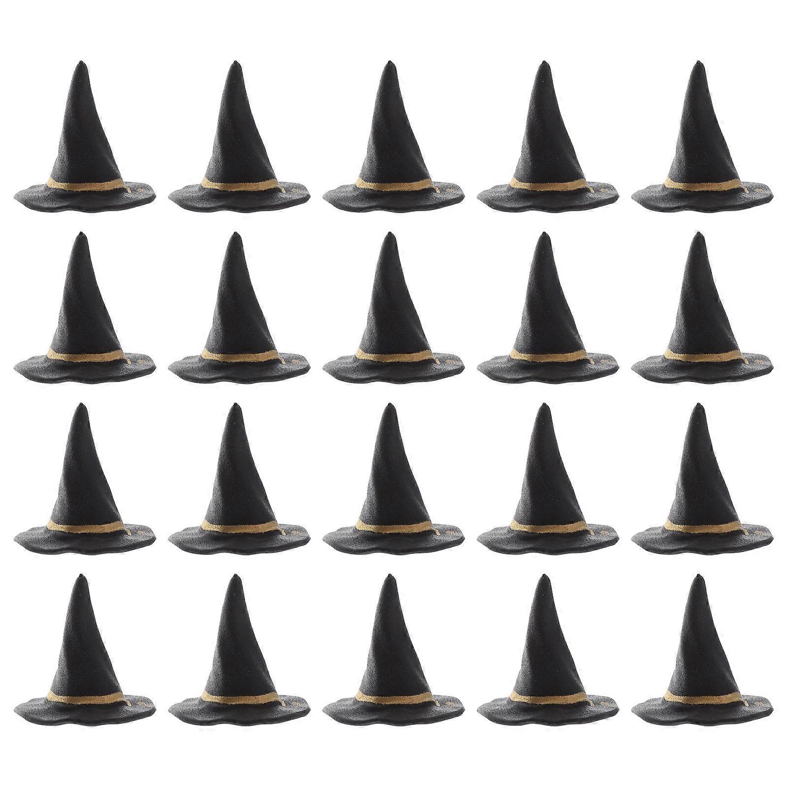 Plastic Hats for Decor 20Pcs Black Halloween Party Props
