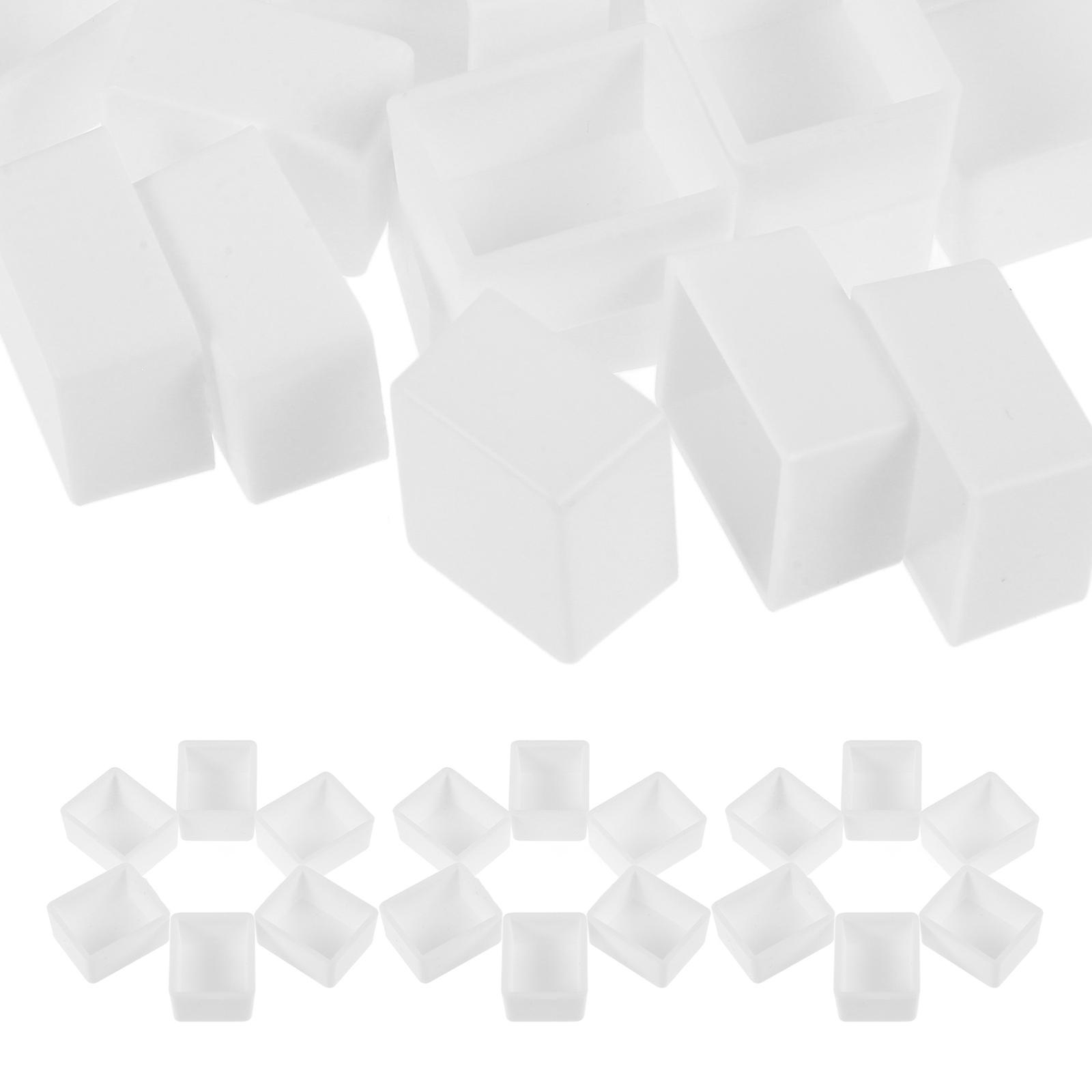 White Plastic Empty Watercolor Half Pans for Painting 24Pcs Set