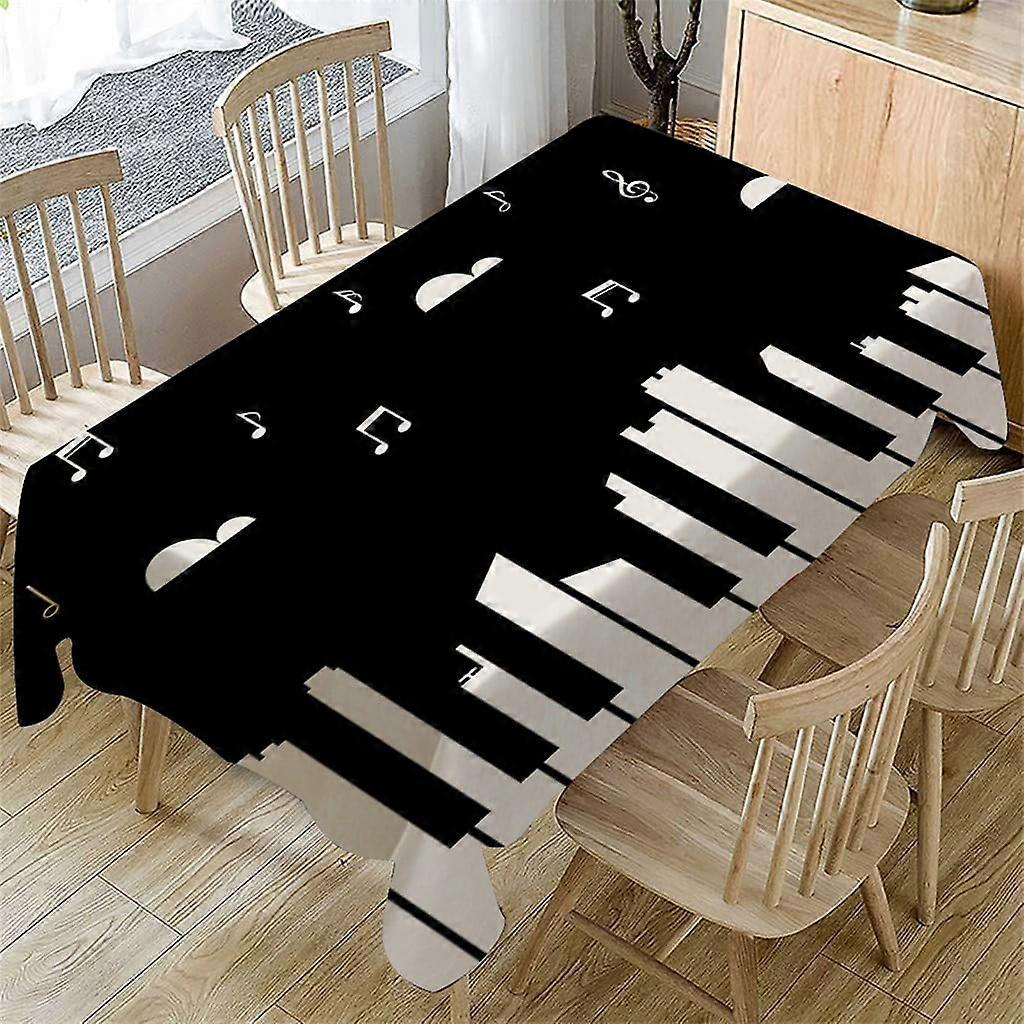 lulshou Piano Music Pattern Table Cloth Rectangular Tea Table Cover Dining Home Decor