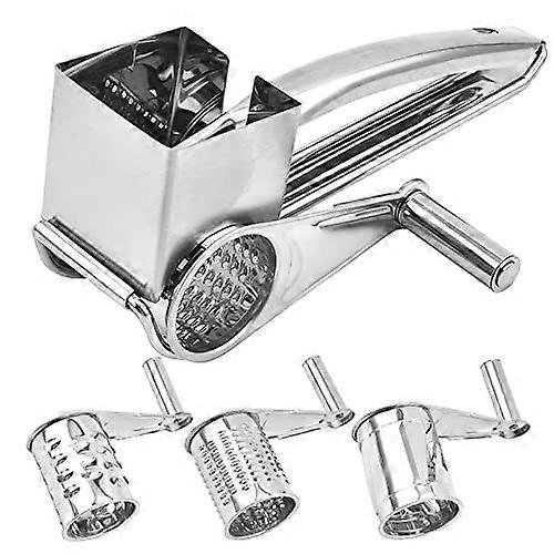 Set of 5 HandCranked Rotating Stainless Steel Cheese Grater and Nut Shaver ThreePlaner Set