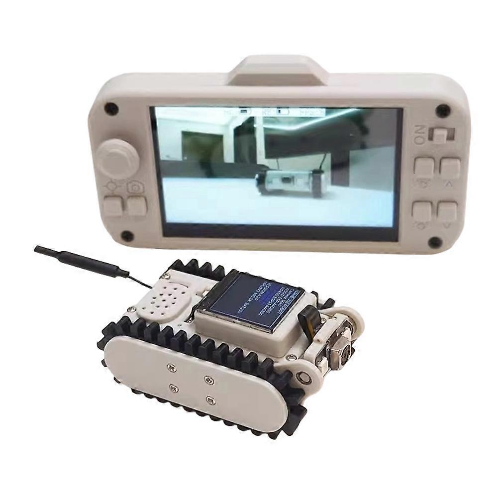ESP32 Remote Control Robot Tank RC Tank Pipeline Inspection Wireless Video Robot Hole Scouting Car with Moving Camera