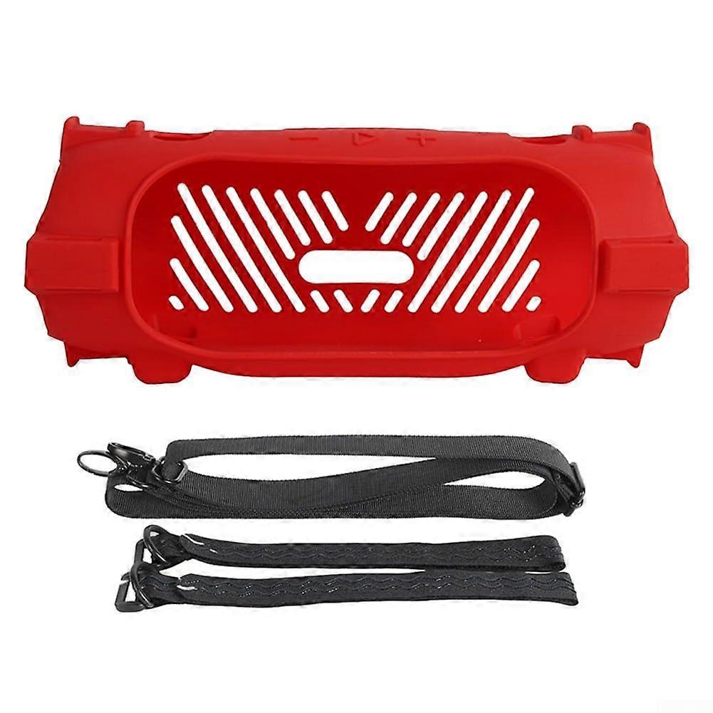 Silicone Cover Red for JBL Charge 6, Dust and Scratch Protection, Slim Form Fit