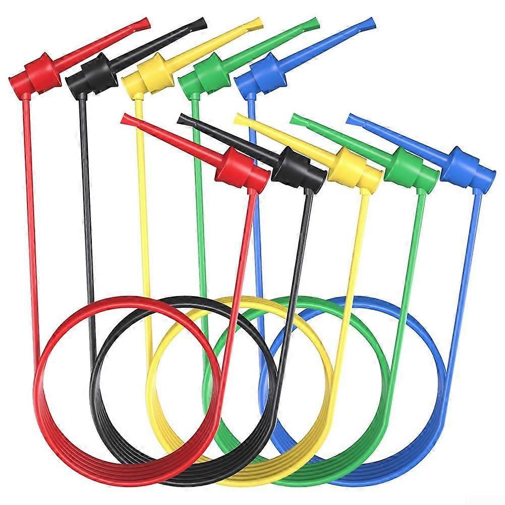 5PCS Test Leads For ElectronFor IC Projects With Flexible Silicone Wires And Strong Clips