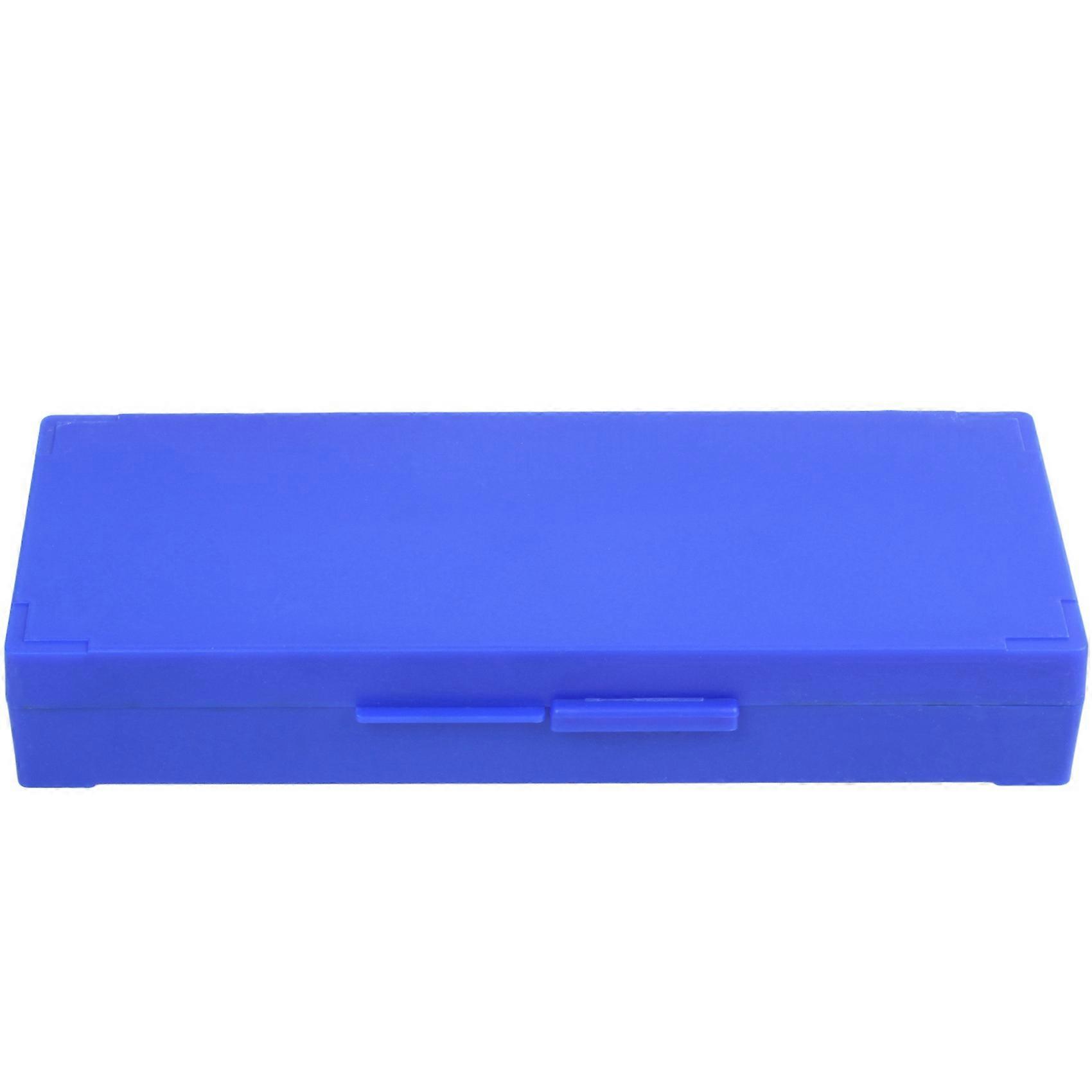 6X Plastic 50-Place Microslide Slide Microscope Box,Blue