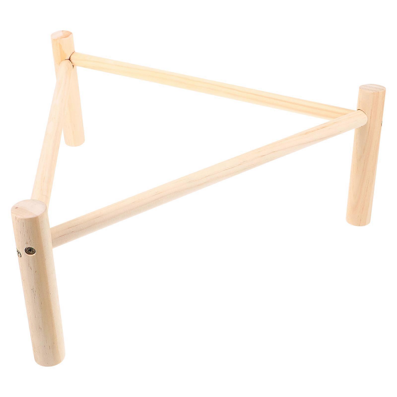Wood Chicken Perch Stand for Bird Standing 2Pcs Smooth Beige Surface