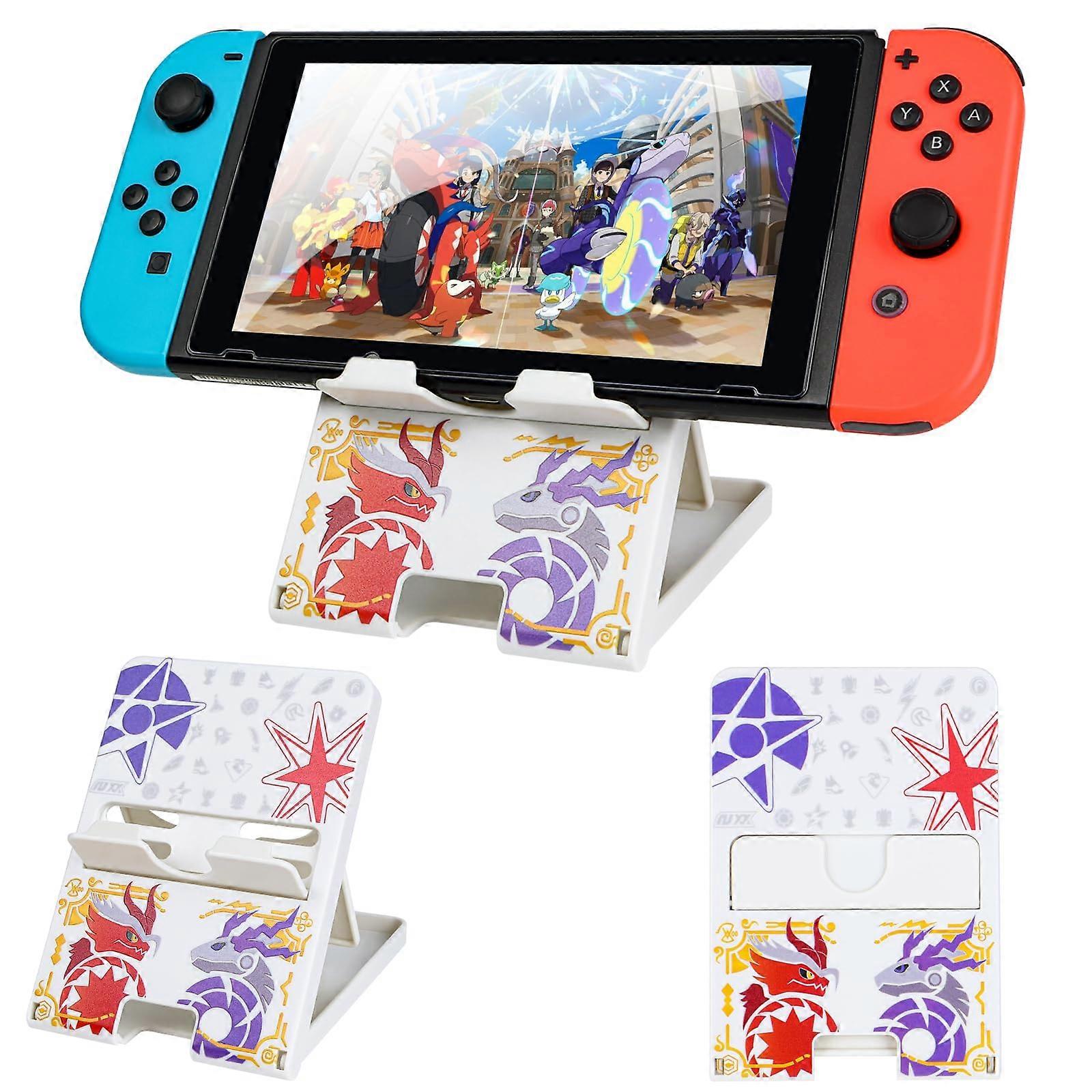 Adjustable Stand for Nintendo Switch with Animal Crossing Design for Switch OLED and Lite, Foldable NonSlip Support
