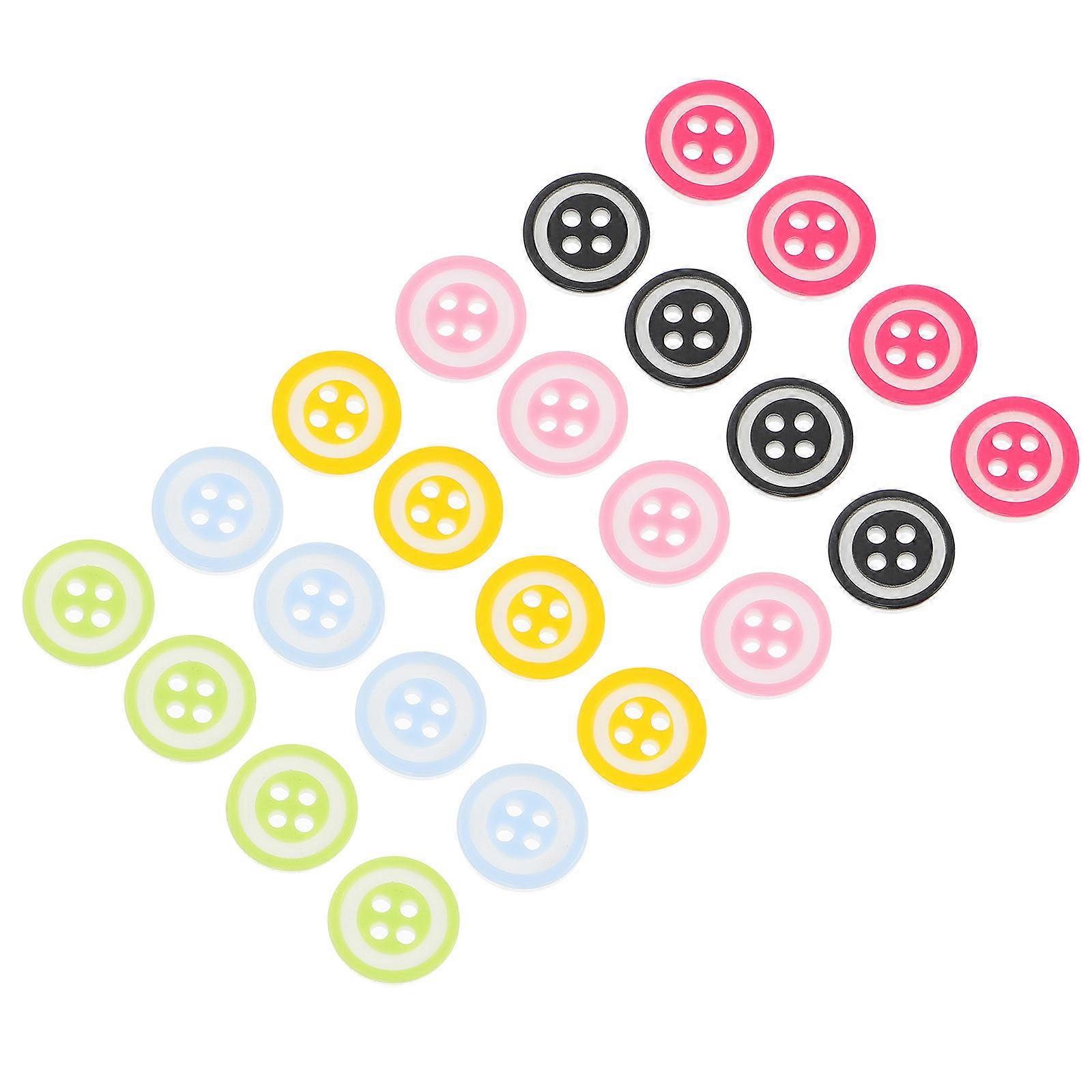 Color Clothes Button Resin Candy Four-Hole Button for Clothes 150Pcs