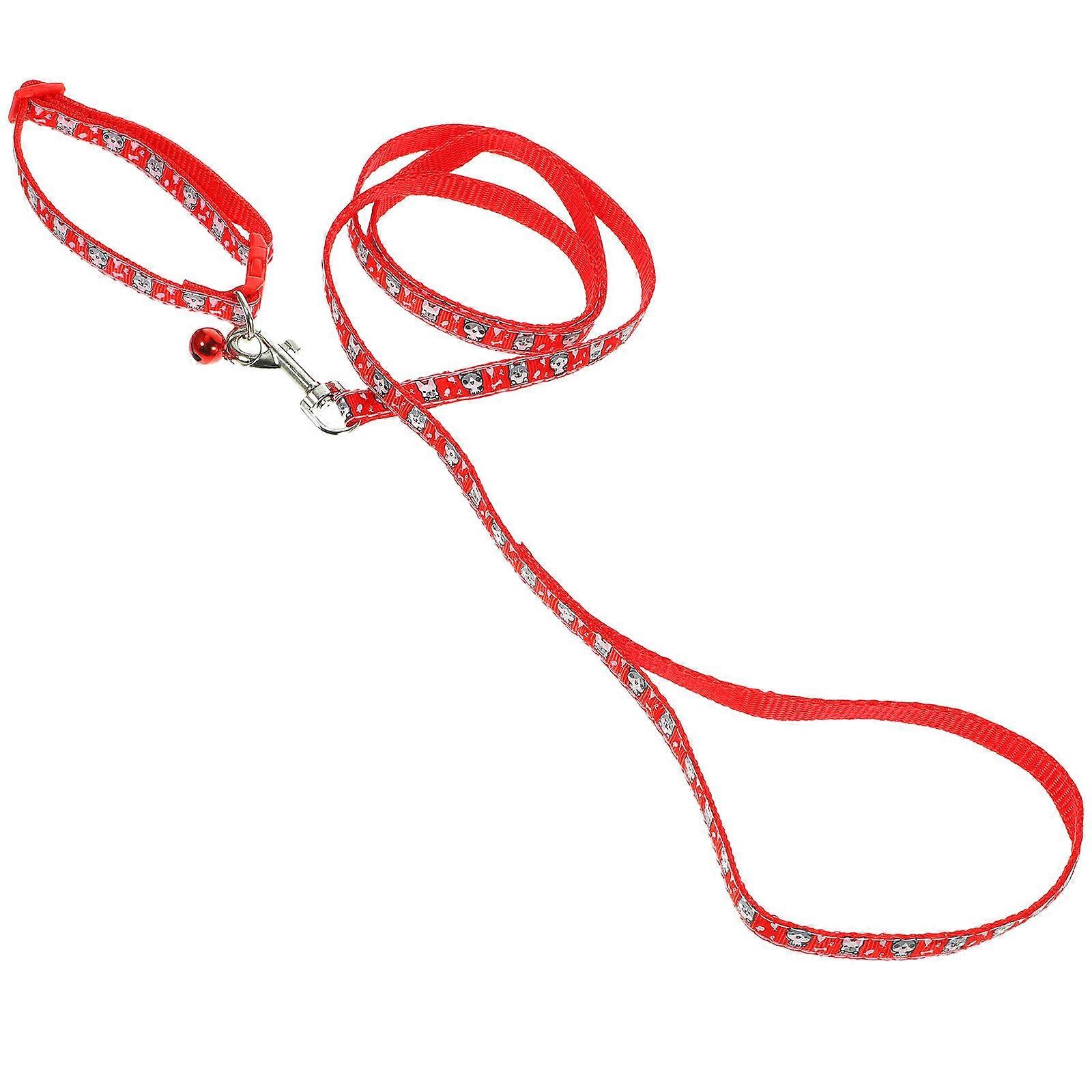 Dog Running Leash Christmas Pattern Polyester Lead for Strolling Swivel-Style Bolt Snap 1Set