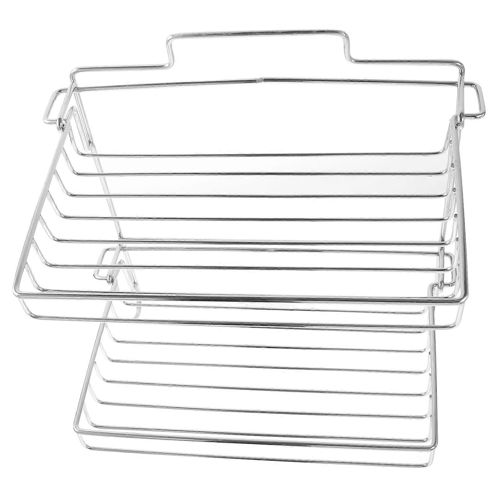 Foldable Stainless Steel Storage Rack Wall-Mounted for Bathroom Use