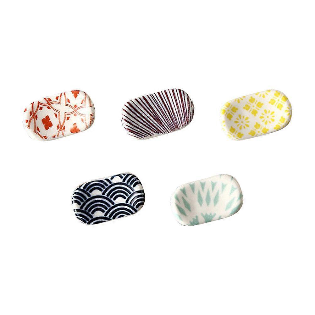 Chopstick Rests For Home Restaurant Prevent Cutlery Rolling Keep Table Clean 5Pcs Oval Shape