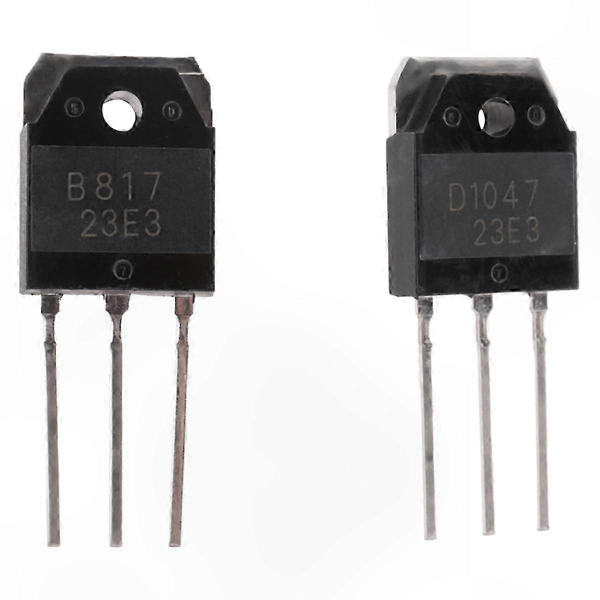 2 Transistors - D 1047 & B 817, 200V, 12A