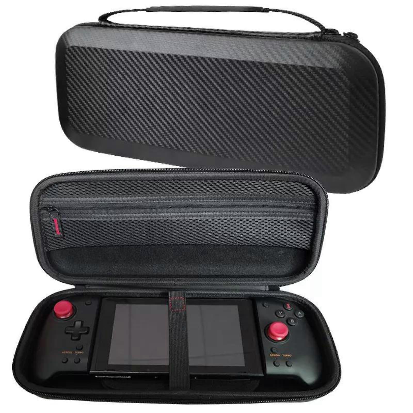 Split Pad Pro Case for Nintendo Switch OLED, Hard Shell Shockproof Travel Bag with 40 Game Cartridge Storage
