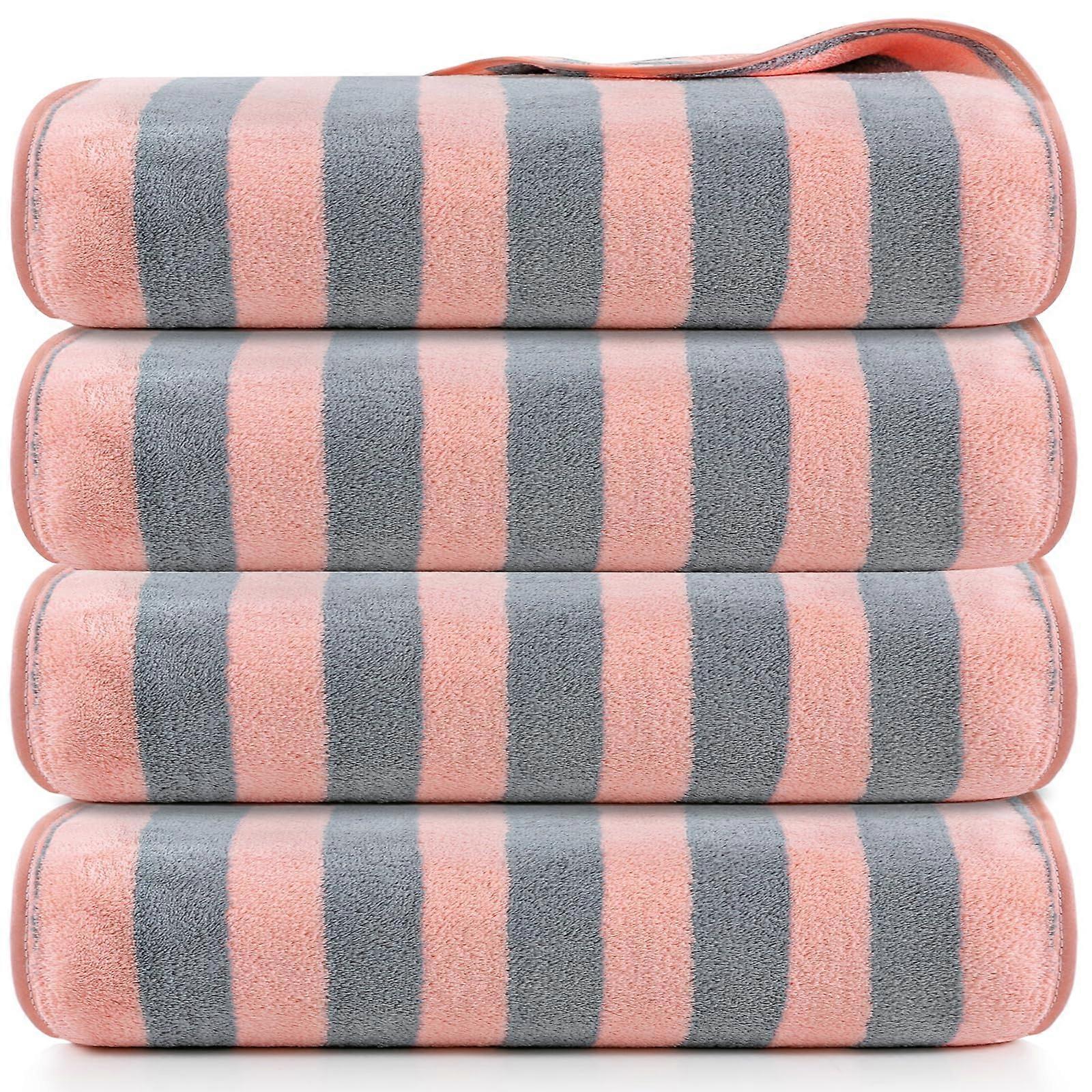 Oversized Microfiber Bath Towel 35x70 Soft Quick Dry Absorbent for Shower Beach Blue Pink