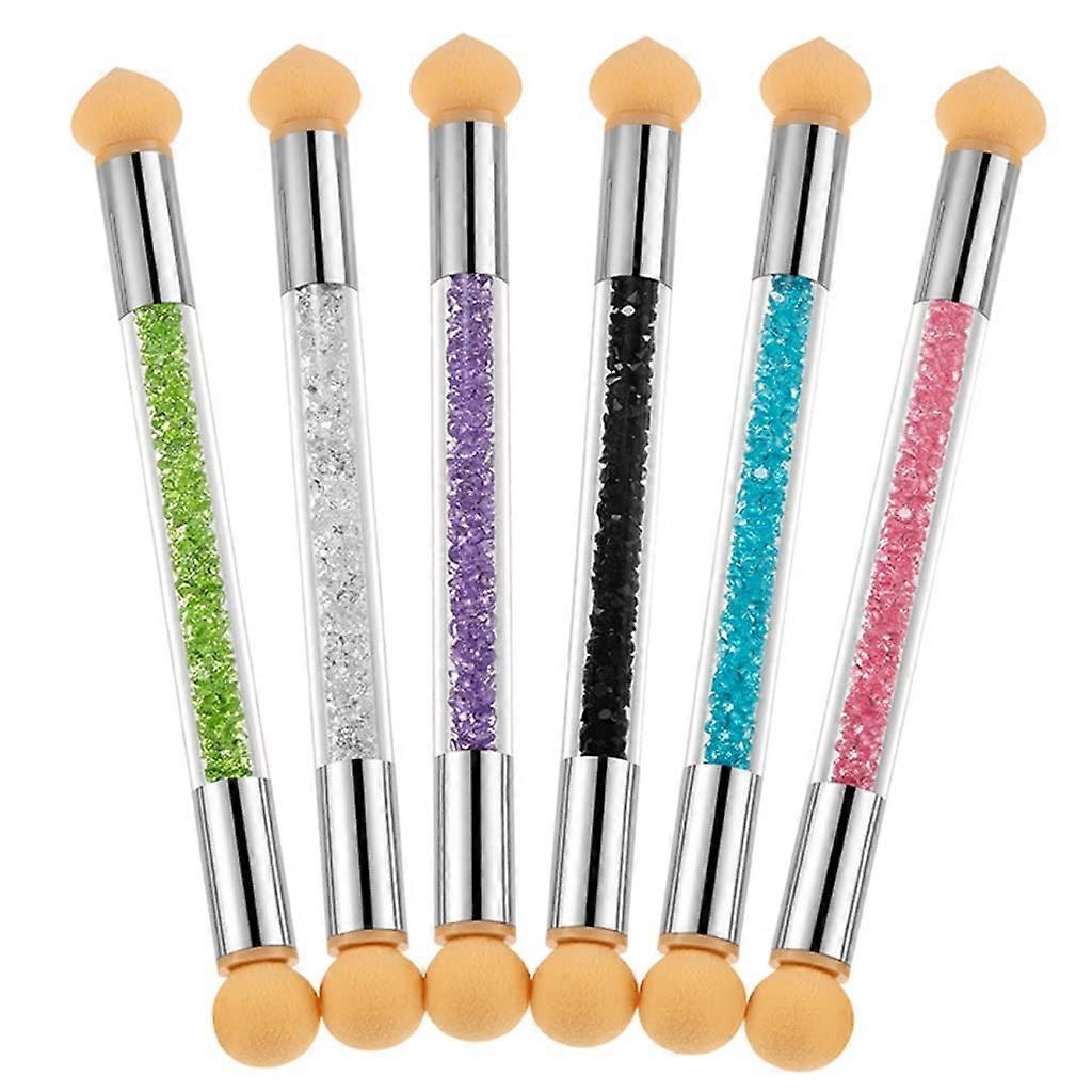 Nail Art Sponge Brush with Dual Shape Tip for Ombre Gradient and Precise Blooming Designs