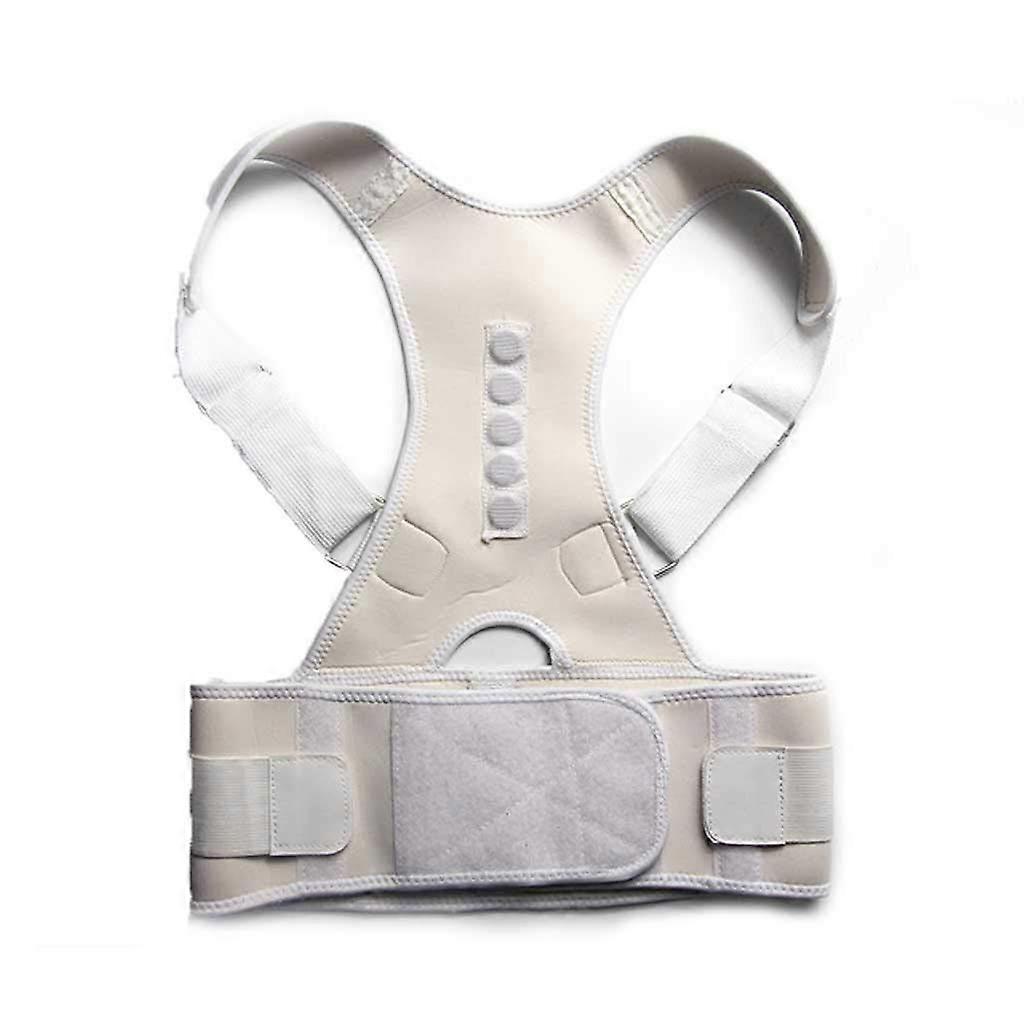 Adjustable Magnetic Posture Corrector and Back Support Brace for Shoulders and Upper Back, Large
