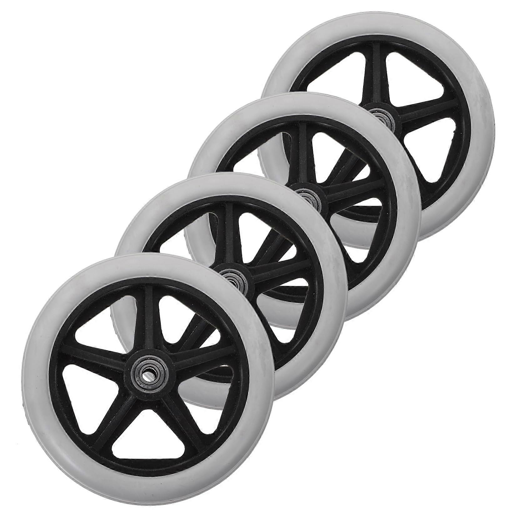 Wheelchair Front Wheels Replacement 4Piece Set with NonSlip Tread and Smooth Quiet Mobility