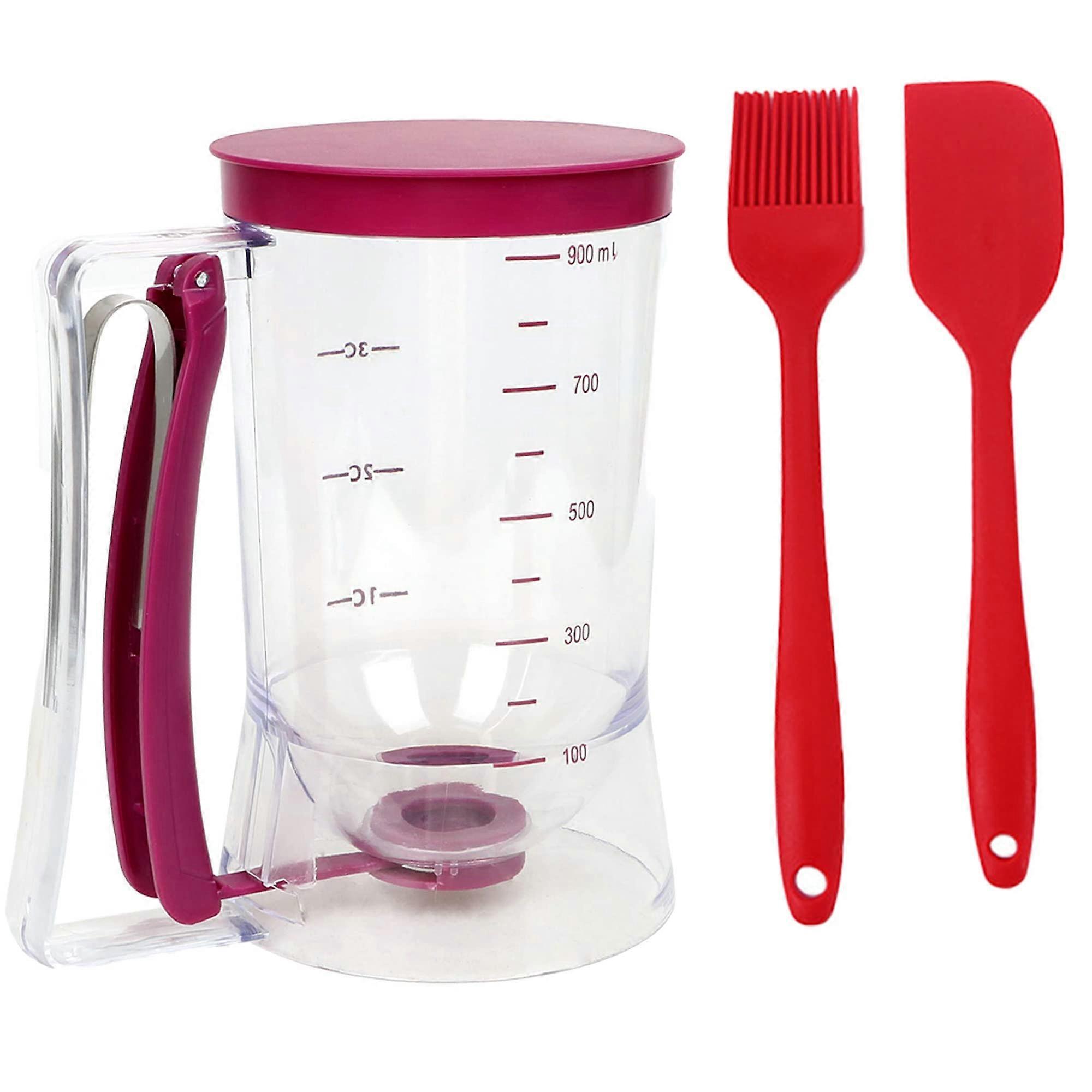 Pancake Batter Dispenser with Measurement Labels, Precise Portion Control for Waffles Muffins Cakes