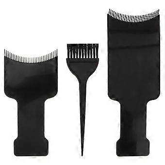 Hair Coloring Kit Brush Highlighting Board for Hairdressing 6Pcs Black