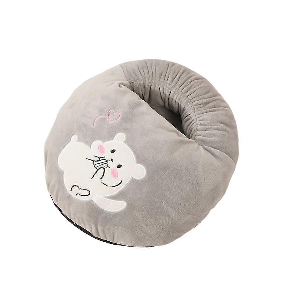 USB Foot Warmer Mat with Adjustable Heat Settings, Washable Flannel, USB Powered, Grey