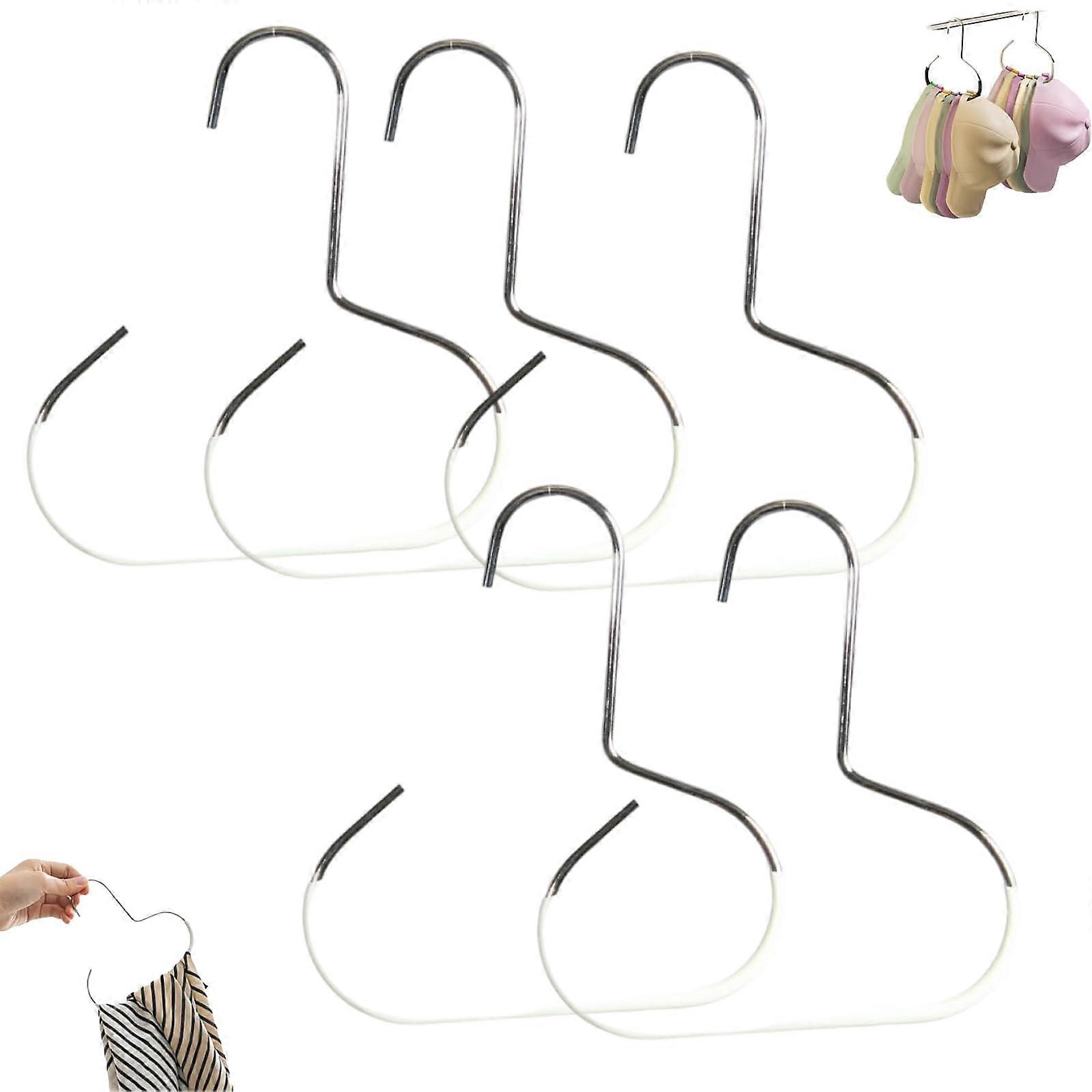 Stainless Steel Hat Hangers Closet Organizer SpaceSaving RustResistant AntiSlip Hooks 5pcs