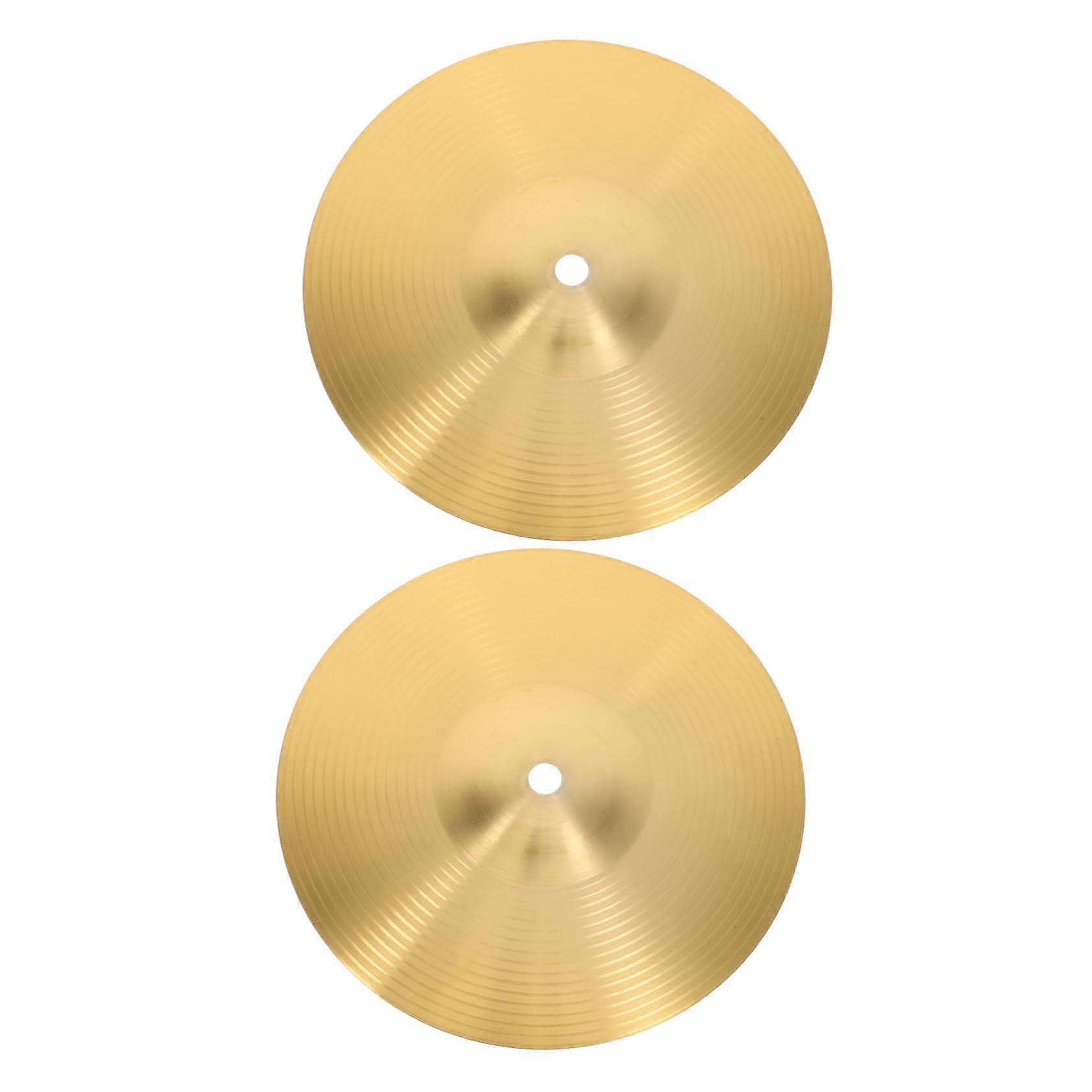 2pcs Brass Crash Cymbal with Safe Rounded Edges for Jazz Drums and Beginner Practice