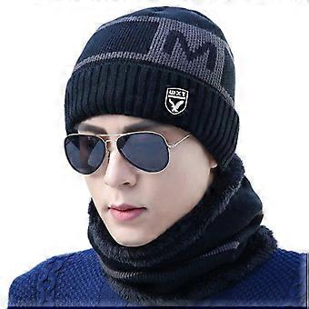 Nieuwe Wintermutsen Voor Mannen Mode Warme Set Casual Warme Gebreide Muts Outdoor Beanie Hoed Bonnet Cap