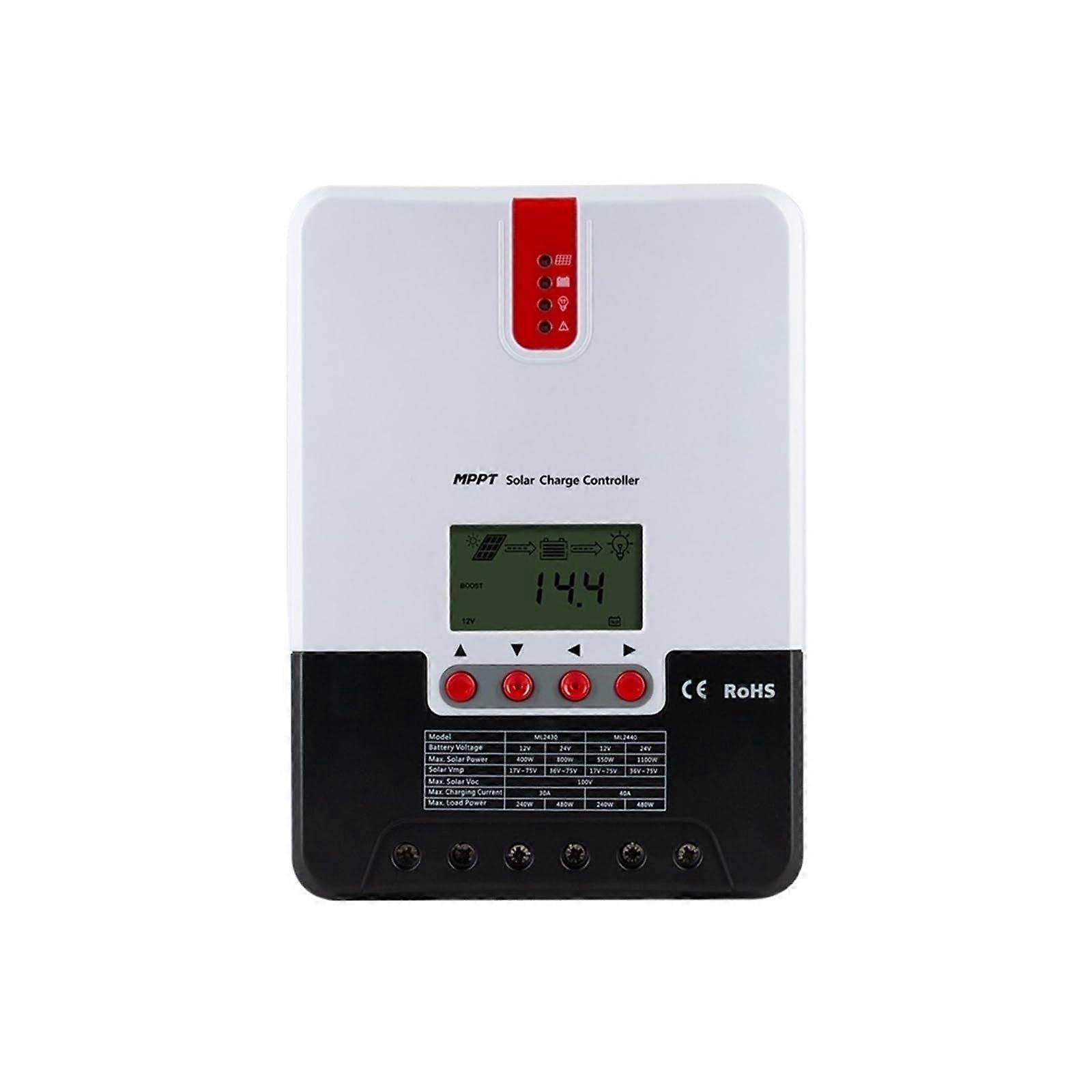 20A MPPT Solar Charge Controller 12V 24V Auto Detect LCD 100V PV Input for AGM Gel Lithium Battery