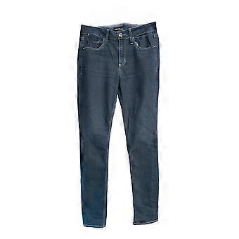 Pantalon GUESS pour femme - Pantalon élégant et résistant en coton et élasthanne - Coupe classique ajustée, bleu marine, taille 30