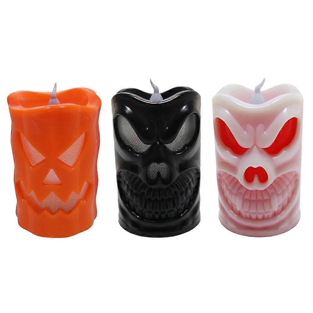 Halloween Decoration Led Skull Off Switch White 3Pcs