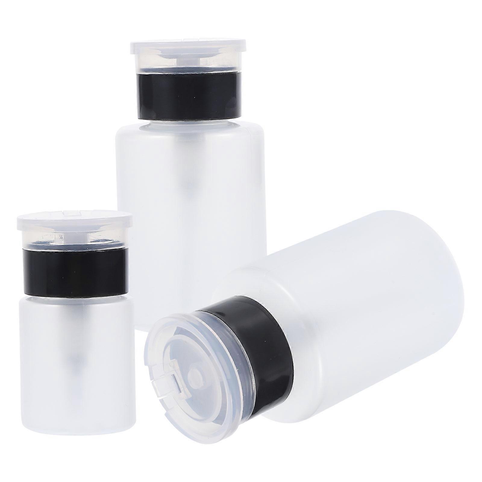 Nail Polish Remover Pump Empty Bottles for Makeup Remover 3Pcs Refillable