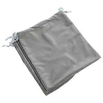 Bolsa organizadora de herramientas para el cabello con cordón para viajes, tela gris, 25 cm x 30 cm x 0,5 cm, ideal para viajes, 4 unidades