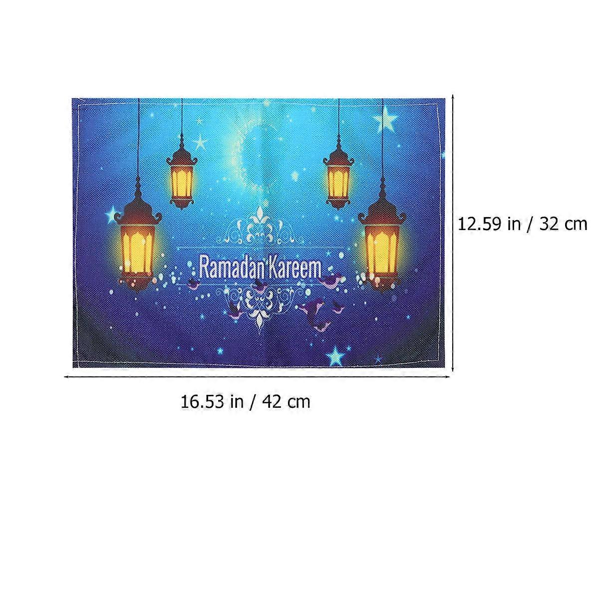 Heat Resistant Placemat Cup Coasters for Table Decoration 2Pcs Blue