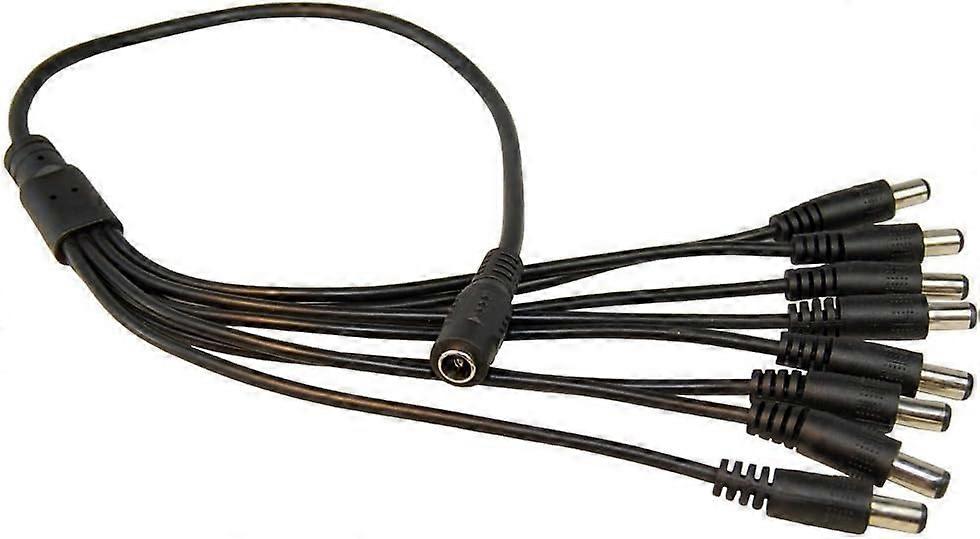 8 Way DC Power Splitter Cable for CCTV Camera System, Power Eight Devices with Secure Connections