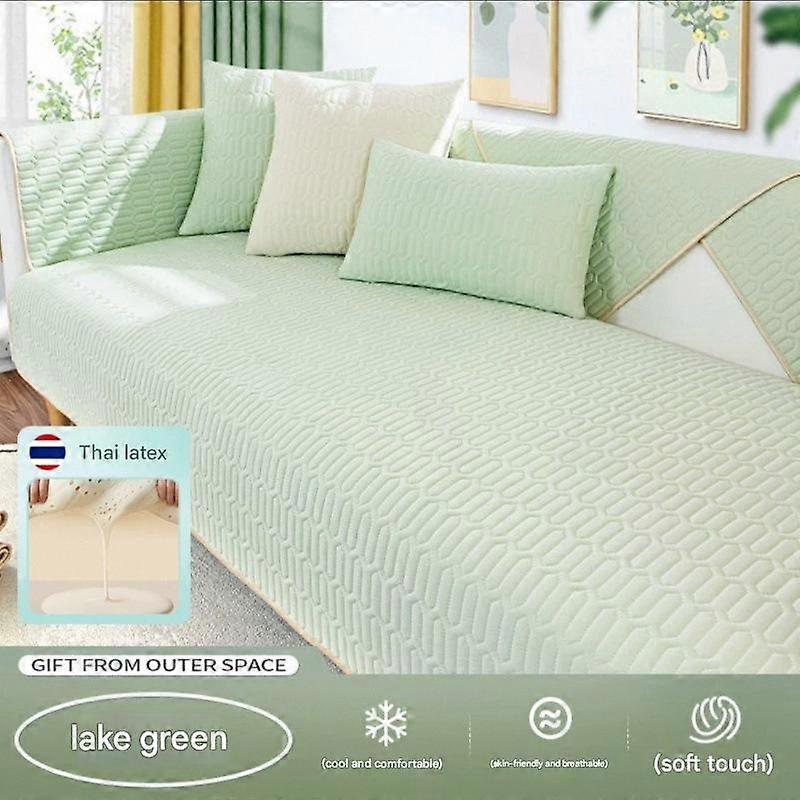 Summer Ice Silk Sofa Pad Cover, Slip - Resistant