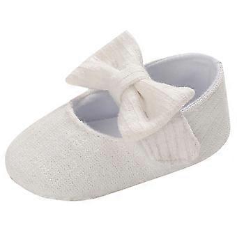 Babyschuhe für Jungen und Mädchen, kuschelige Fleece-Stiefeletten mit weicher Sohle, warm, mit Cartoon-Motiven, weiß, 6-9 Monate
