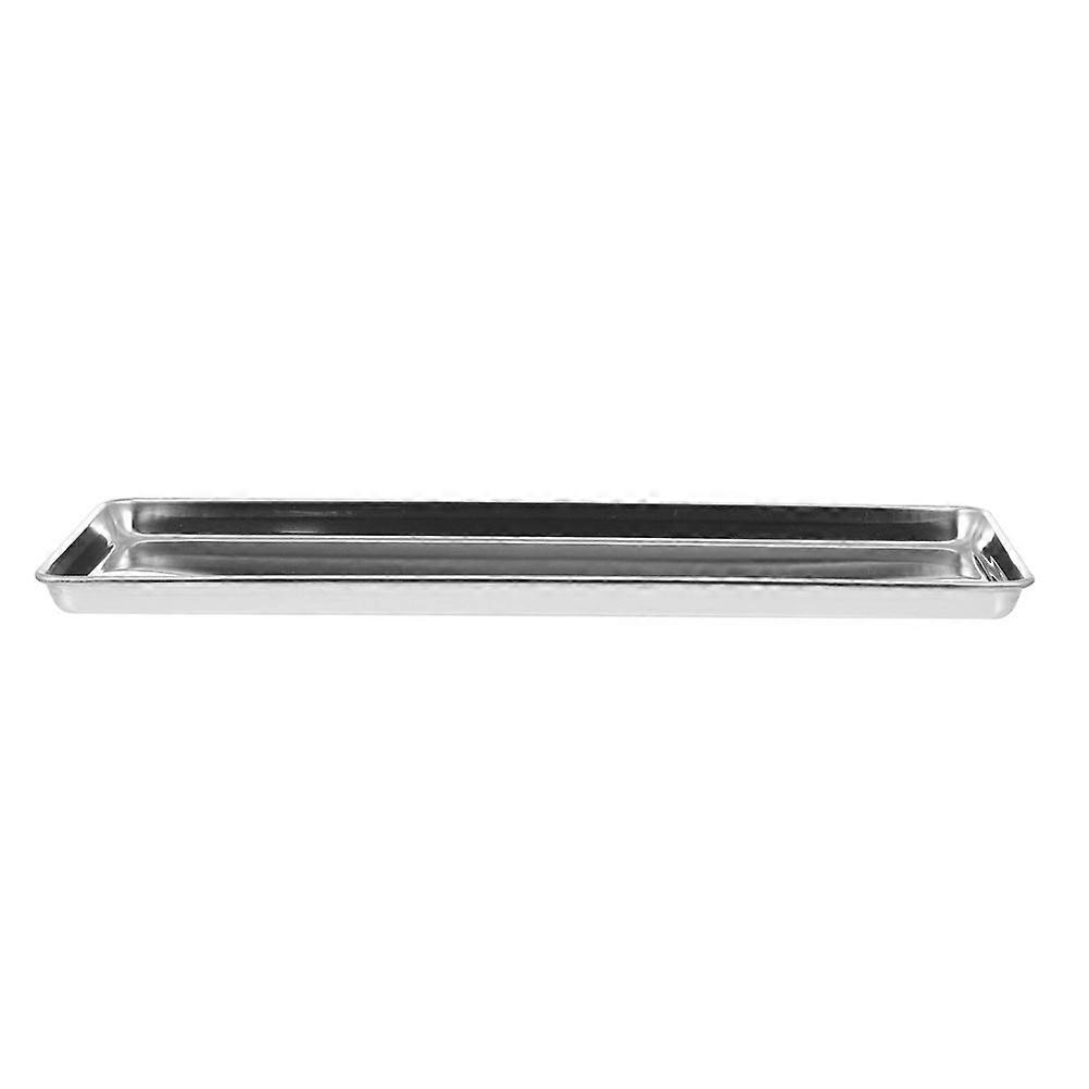Kitchen Storage Tray 2Pcs Stainless Steel Plate for Rectangular Plate
