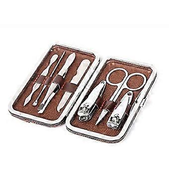 7-in-1 Maniküre- und Pediküre-Set mit Reiseetui, komplettes Set für Nagel- und Gesichtspflege