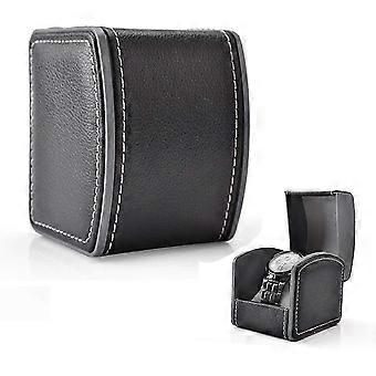 Leather Watch Box Single Gift Jewelry Bracelet Watch Watch Case Gift Box 10 X 8.5 X 7.5 Cm, Black