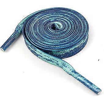 1 Paar Schnürsenkel für Sneaker, Sternenhimmel-Tie-Dye-Print, flache Schnürsenkel für Sportschuhe, blau, 119 cm (47 Zoll)