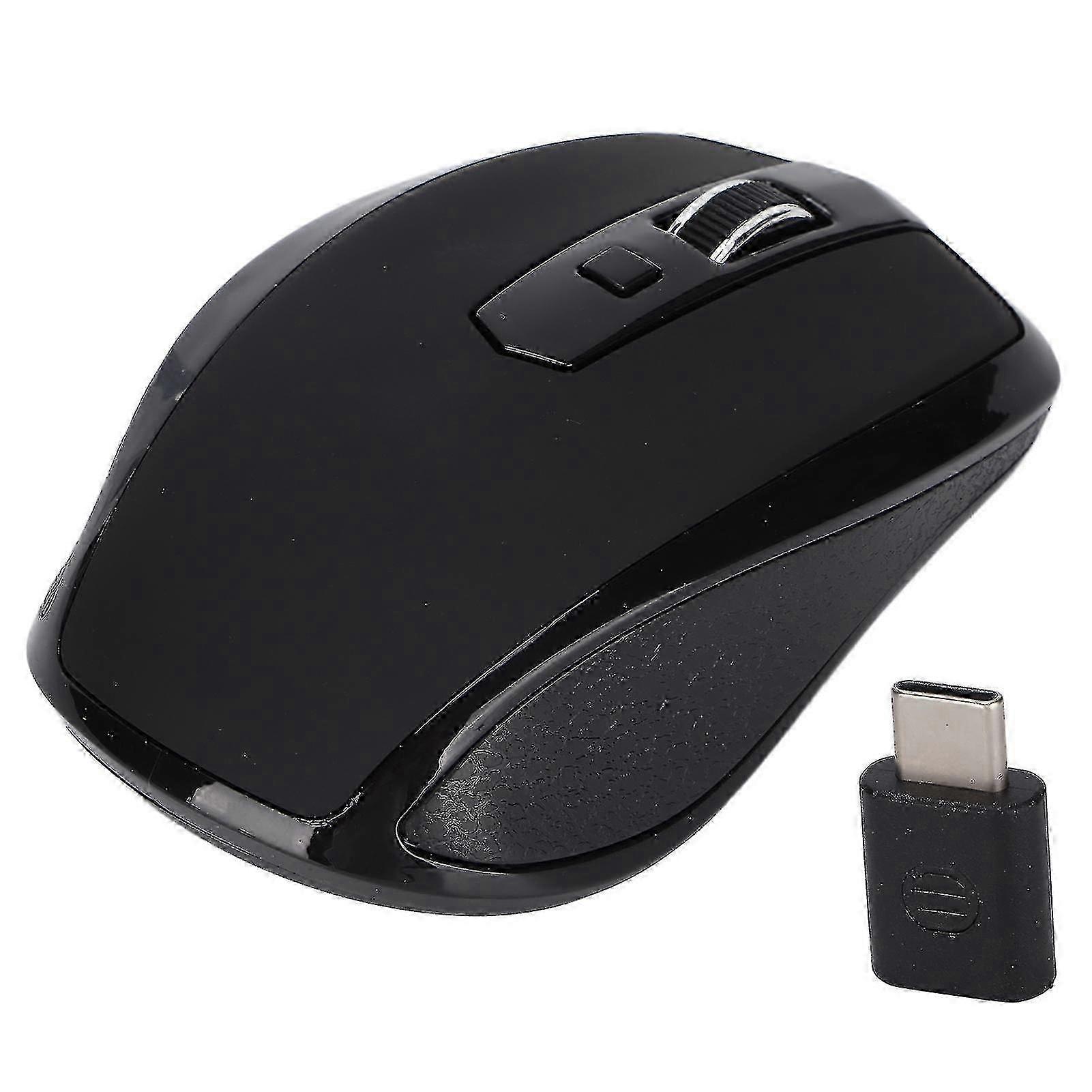 USB C 2.4G Wireless Mouse, Ergonomic Plug and Play Computer Mouse