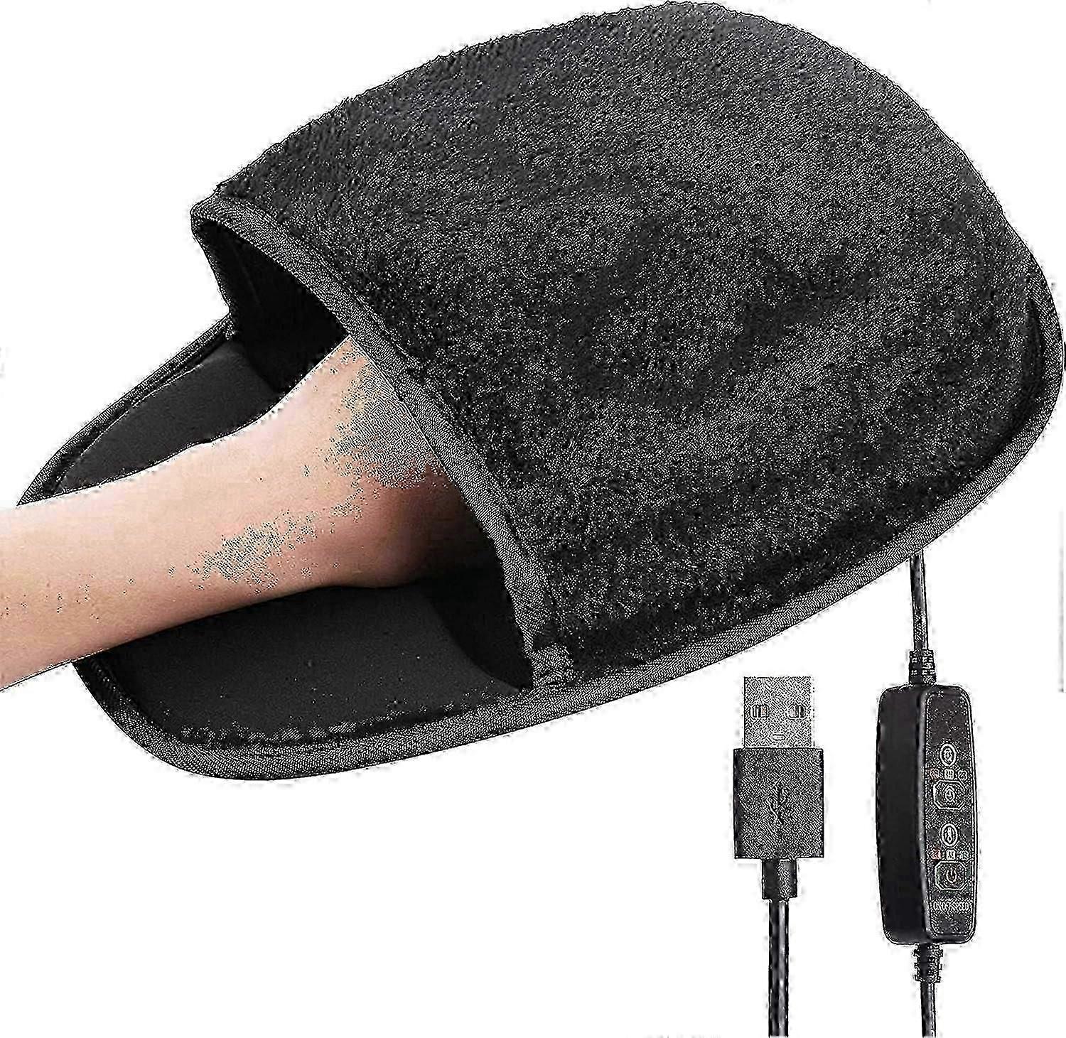 USB Heated Mouse Pad Hand Warmer - 3 Temperatures - Controller Included